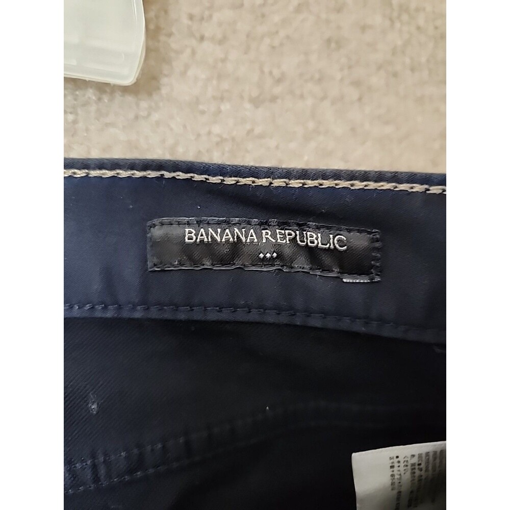 Banana Republic Travel Jean Pants Mens 31x30 Navy Blue Slim Fit Stretch - Picture 7 of 11